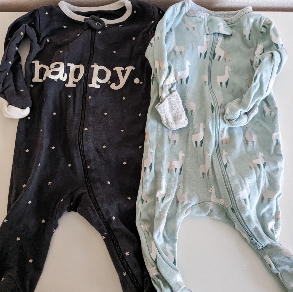 Baby 0-3 Month Footie Pajama Bundle Cloud Island, Wonder Nation